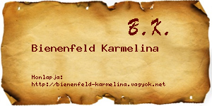 Bienenfeld Karmelina névjegykártya